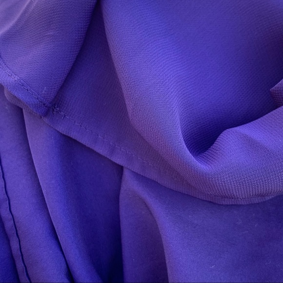 Gap Women's Purple Flowy Ruffle Midi Dress | L - Picture 7 of 9